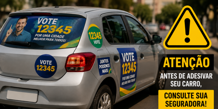 Adesivo de candidato pode cancelar seguro do carro? Entenda o que vale