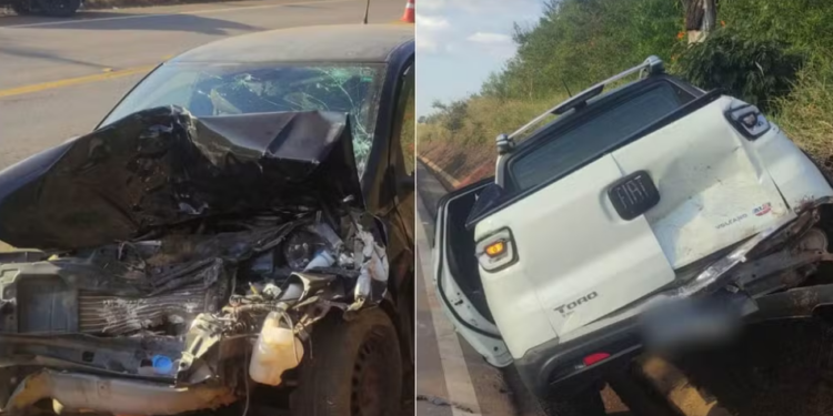 Mulher fica gravemente ferida em acidente com quatro veículos na MGC-369