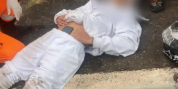 Motociclista fica ferido após cair no Jardim Primavera