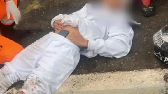 Motociclista fica ferido após cair no Jardim Primavera
