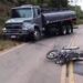 Motociclista e garupa ficam feridos após colisão com caminhão-tanque entre Ilicínea e Boa Esperança
