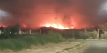 VÍDEO: Fogo em vegetação ameaça casas e motoristas na MG-050, em Passos