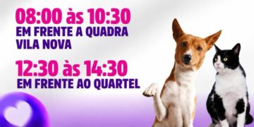 Campanha de vacinação antirrábica atende cães e gatos neste sábado em Carmo do Rio Claro