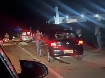 Acidente entre carro e cavalo deixa três pessoas feridas na BR-265