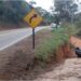 Mulher perde o controle de carro, sai da pista e capota na MG-173
