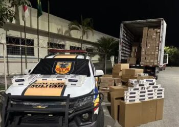 Carga milionária de cigarros sem nota fiscal é apreendida na MG-050