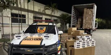 Carga milionária de cigarros sem nota fiscal é apreendida na MG-050
