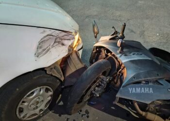 Motociclista fica ferido após colisão com carro em Alfenas