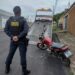 Motocicleta registrada como sucata é apreendida com placa e chassi irregulares