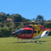 Pedreiro cai de telhado em Nova Resende e é socorrido de helicóptero