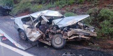 Motorista sem CNH e com suspeita de embriaguez fica gravemente ferido em colisão na MGC-146