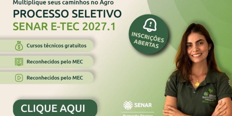 Senar e-Tec oferece cursos técnicos gratuitos