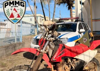 CARMO DO RIO CLARO | Polícia Militar recupera motocicleta furtada; suspeito não foi localizado
