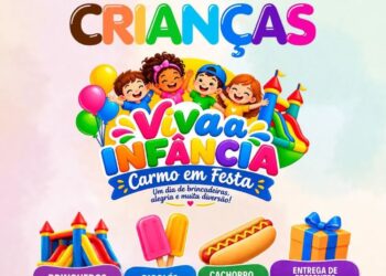 Dia das Crianças em Carmo do Rio Claro terá brinquedos, lanches e presentes em frente ao DECC